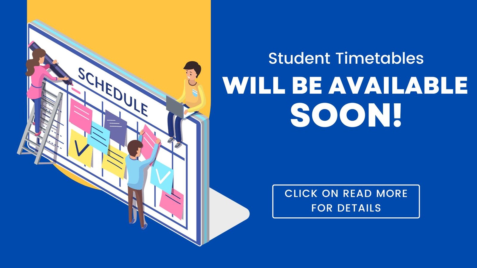 Student Class Schedules will be available